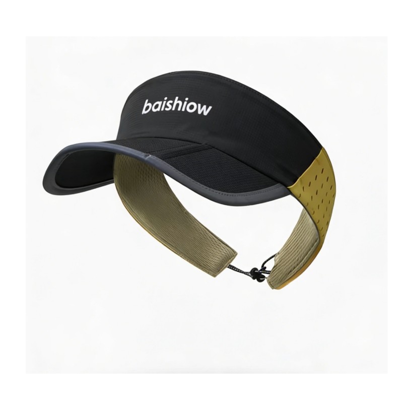 Visiera sportiva professionale per baseball, premium personalizzata, ad asciugatura rapida, pieghevole in 3 parti con cordoncino regolabile, cappellino da baseball professionale con ricamo del logo personalizzato per uso quotidiano e attività all'aperto