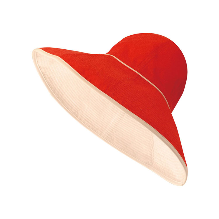 Sombrero de sol premium personalizado 6590 de dos tonos con ala plegable, dos variantes de color, copa redondeada y ala reversible con acabado tejido en algodón para uso al aire libre en verano, ideal para la playa, viajes, jardinería y marcaje promocional