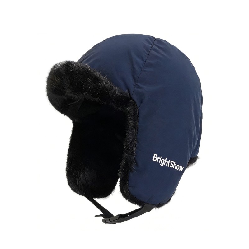 Bonnet oushanka d’hiver coupe-vent et chaud haut de gamme personnalisé à bord flexible, avec broderie sur mesure du logo, pour usage quotidien et activités en extérieur