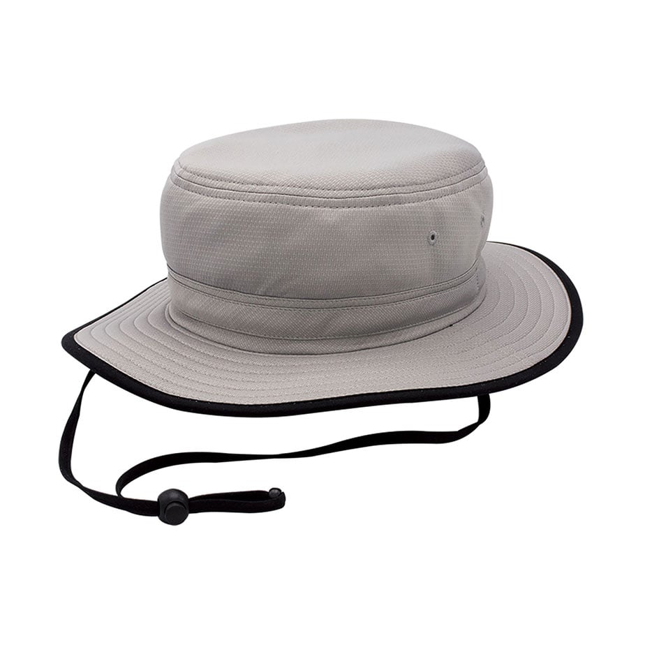 Premiumní přizpůsobitelná letní čepice typu boonie J7270 Classic s ventilací, kontrastním olemováním okraje a nastavitelným šňůrkovým popruhem pod bradou – široký okraj s ochranou proti UV záření pro outdoorové aktivity jako turistika, rybaření, pobřežní pobyt a firemní propagaci