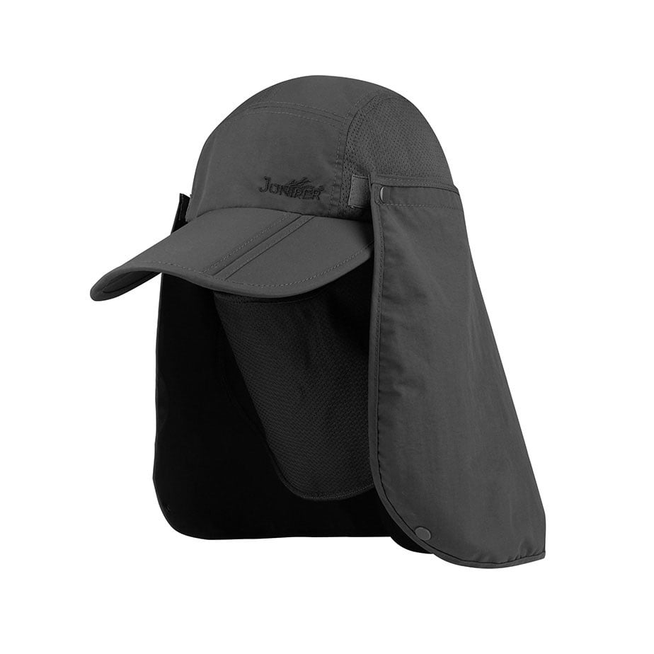 Premium Custom Promotional J7236 Taslon UV Neck Flap Cap s ugrađenom vrećom za skladištenje UPF 50+ zaštita od sunca vanjski ribarski šešir pakirajući se planinarenje putovanja Sunčev šešir Brendirana sportska glavu