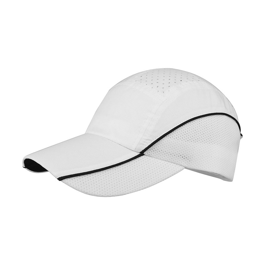 Premium Custom J7253 Two-Tone Performance Athletic Cap with Laser-Cut Ventilation and Color-Block Mesh Panels Breathable Lightweight Running Sports Hat Adjustable Closure for Outdoor Training and Promotional Branding