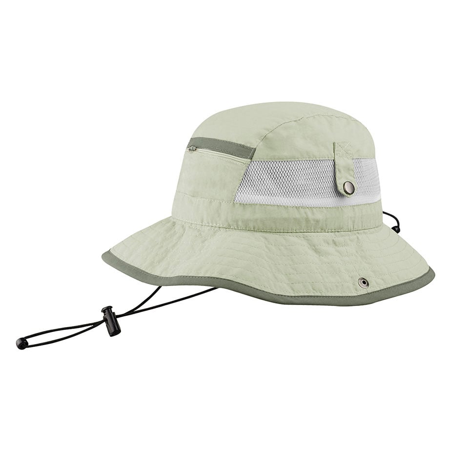 Premium Custom Promotional J7225 Mesh Ventilated Nylon Wide Brim Flap Cap UPF 50+ Sun Protection Outdoor Hiking Fishing Hat with Adjustable Draw Cord and Neck Flap Branded Athletic Headwear