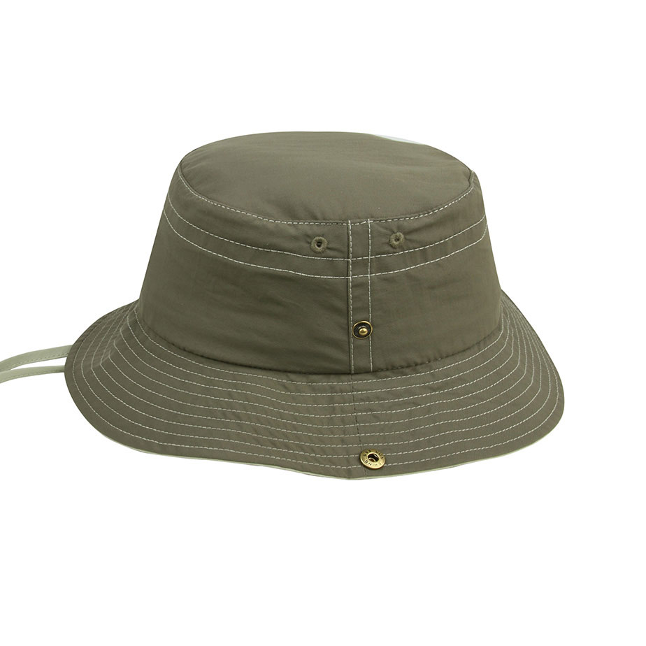 Premium Custom J7223 Taslon UV Bucket Hat with Side Snaps UPF 50+ Water-Repellent Outdoor Sun Hat with Adjustable Chin Cord for Hiking Fishing Travel