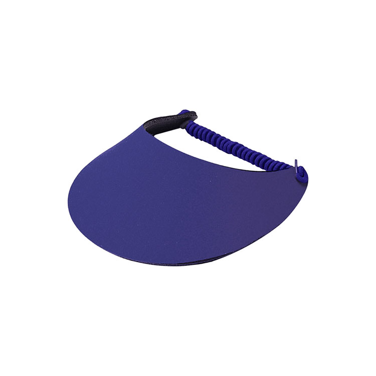 Premium Custom Promotional 100% Cotton Fabric Foam Visor Sun Hat with Elastic Twisted Strap Model 4202B Comfortable Athletic Headwear for Golf Tennis Beach Outdoor Sports Events