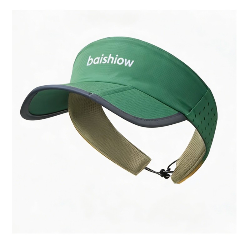 Visiera sportiva professionale per baseball, premium personalizzata, ad asciugatura rapida, pieghevole in 3 parti con cordoncino regolabile, cappellino da baseball professionale con ricamo del logo personalizzato per uso quotidiano e attività all'aperto