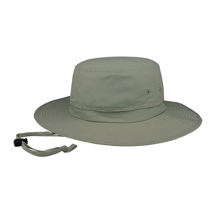 Premium Custom J7227B Wide-Brim Boonie Hat with Double-Stitched Crown Band and Ventilation Grommets Adjustable Chin Cord Outdoor Sun Cap for Hiking Travel and Promotional Branding