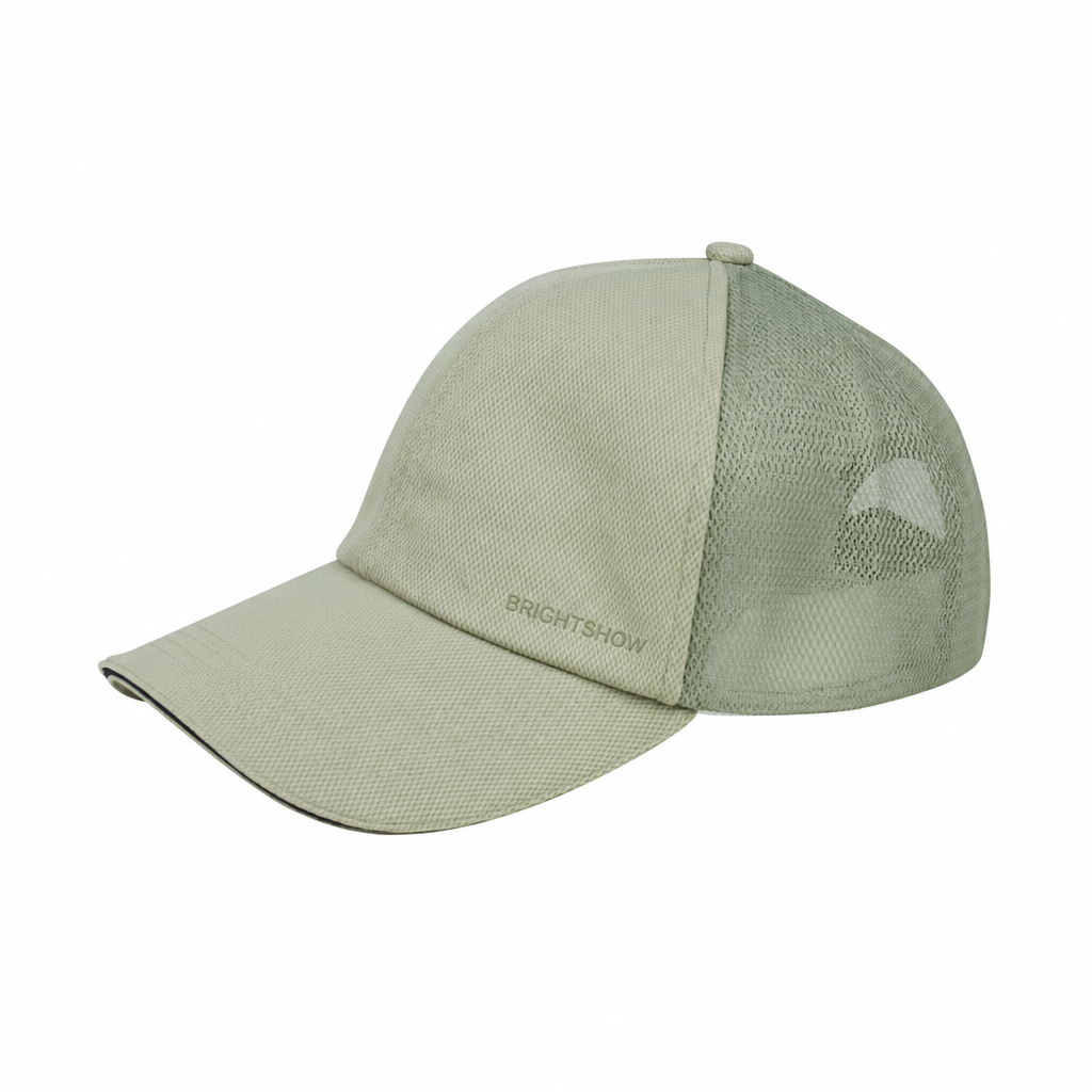 Premium aangepaste J7251 truckerpet met gaasachterkant en gestructureerde voorpanelen, verstelbare klapsluiting, ademende buitensportpet voor promotionele merkvoering, teamuniformen en dagelijks informeel dragen