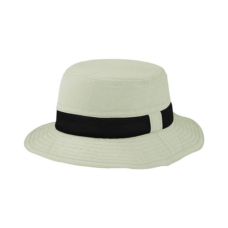 Premium Custom J7224 Bucket Hat s širokim crnim medenim mrežnim trakom, prekrivenom, šivom, prozračnom sunčanom kapuljačicom za planinarenje i promotivni brend