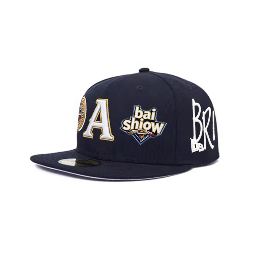 Premium Custom Structured 6-Panel Snapback flat Brim Applique Embroidery Baseball Cap Professional Baseball Cap with Custom Logo Embroidery for Daily Wear and Outdoor Activities