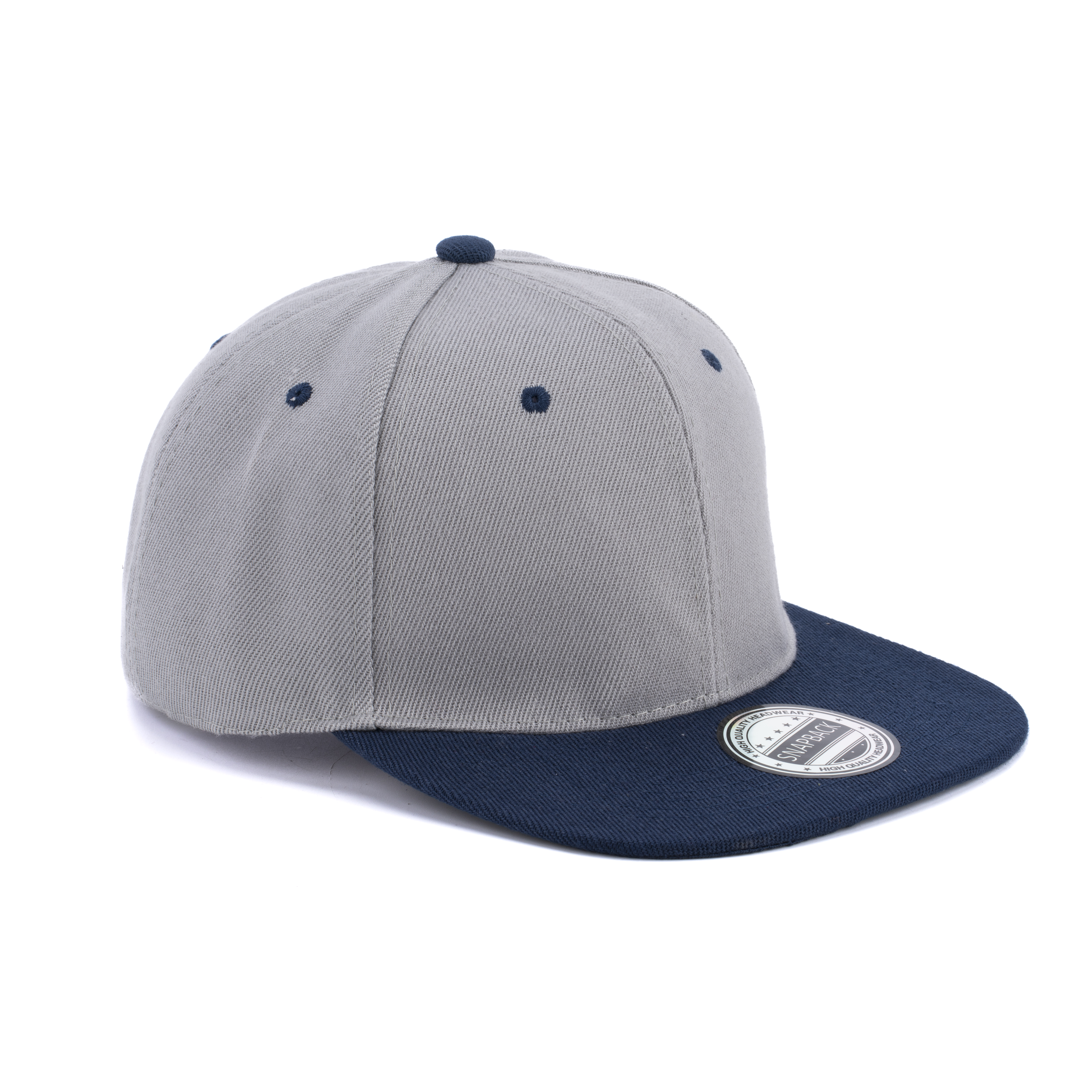 Premium vlastní baseballová čepice se šesti panely a plochým okrajem, uzavíratelná typu Snapback s laserovým nálepkovým logem – profesionální baseballová čepice s vlastní vyšitou značkou pro každodenní nošení i venkovní aktivity