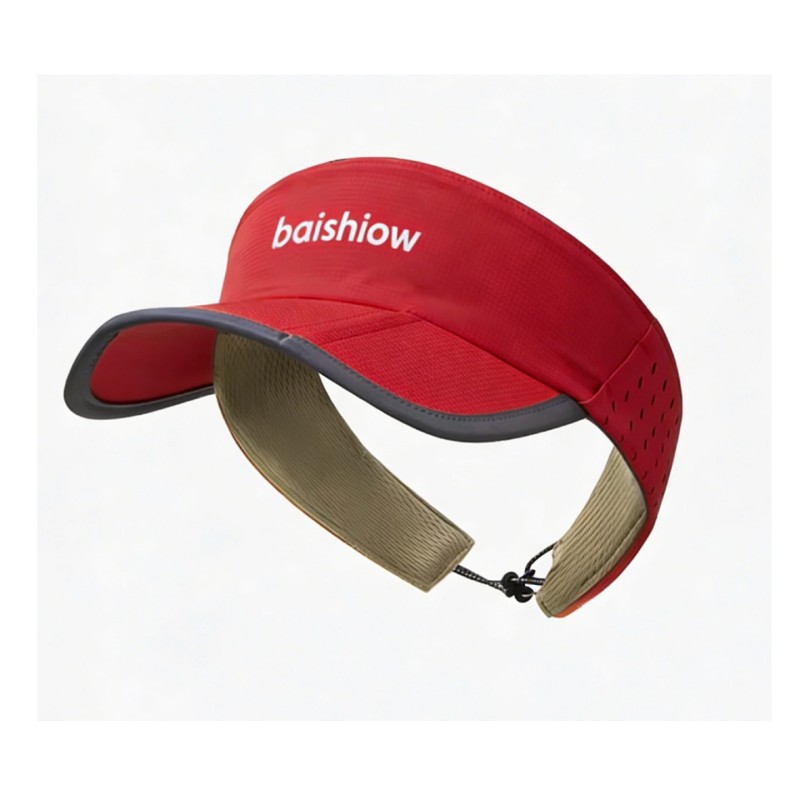 Visiera sportiva professionale per baseball, premium personalizzata, ad asciugatura rapida, pieghevole in 3 parti con cordoncino regolabile, cappellino da baseball professionale con ricamo del logo personalizzato per uso quotidiano e attività all'aperto