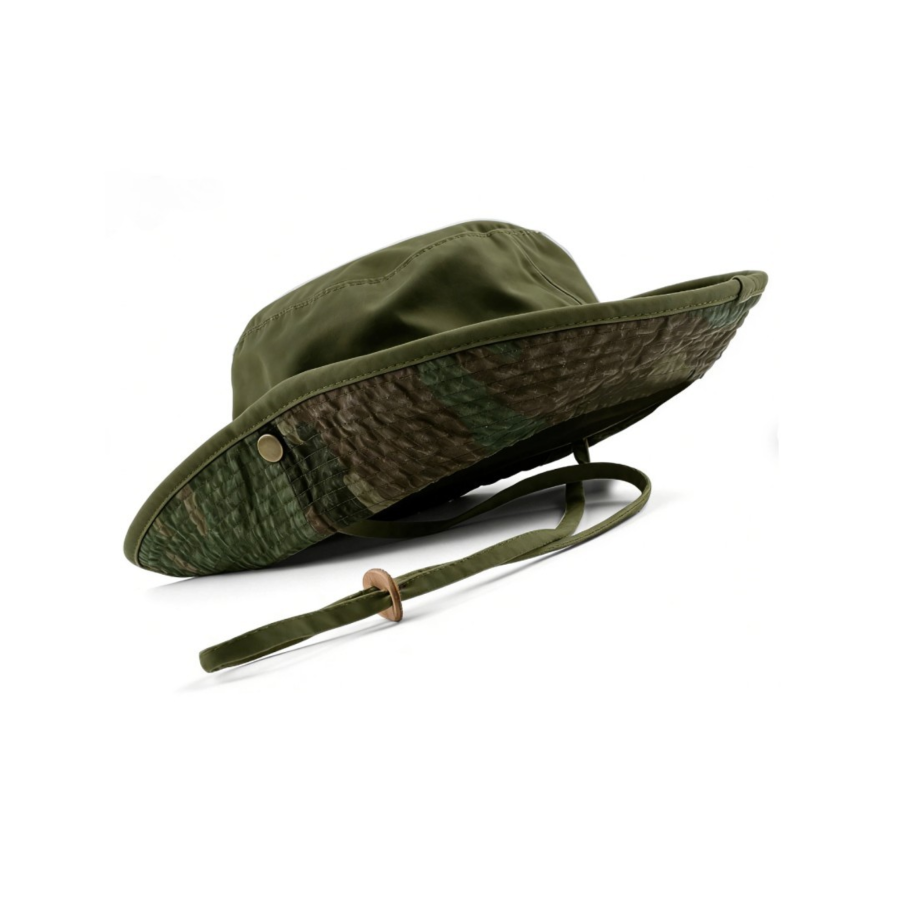 Premium kšiltovka ve stylu boonie bucket hat s kamuflážním barevným blokem a ochranou proti UV záření pro venkovní použití – profesionální baseballová čepice s individuálním vyšitým logem pro každodenní nošení i venkovní aktivity