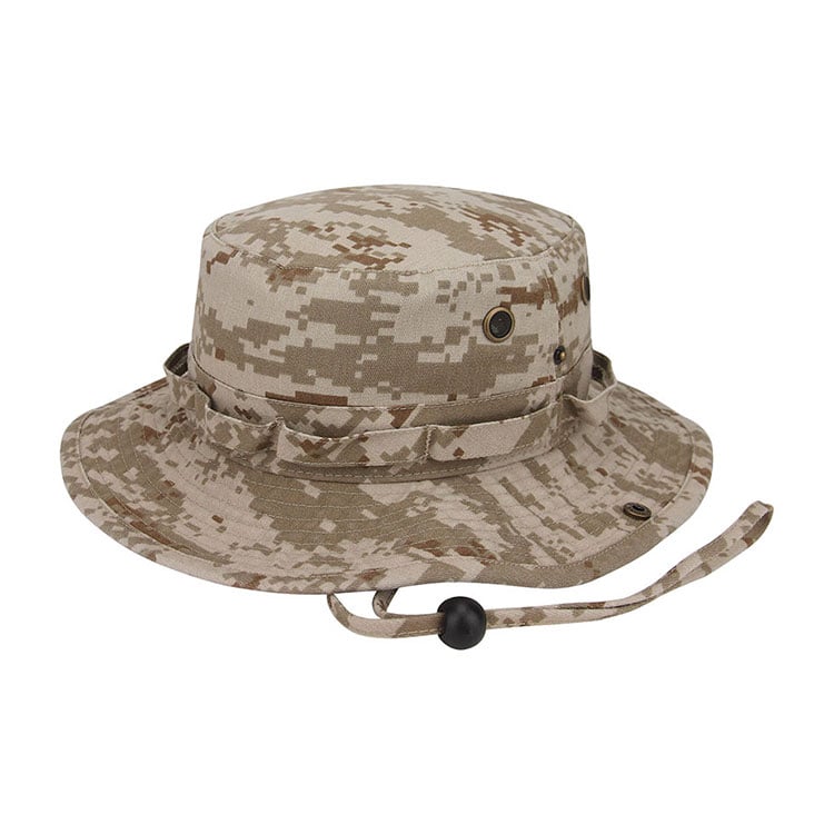 Premium Custom 9013A Multi-Camouflage Snap-Brim Boonie Hat with Foliage Loops and Mesh Vents Ripstop Outdoor Tactical Cap for Hunting Outdoor Work and Promotional Branding