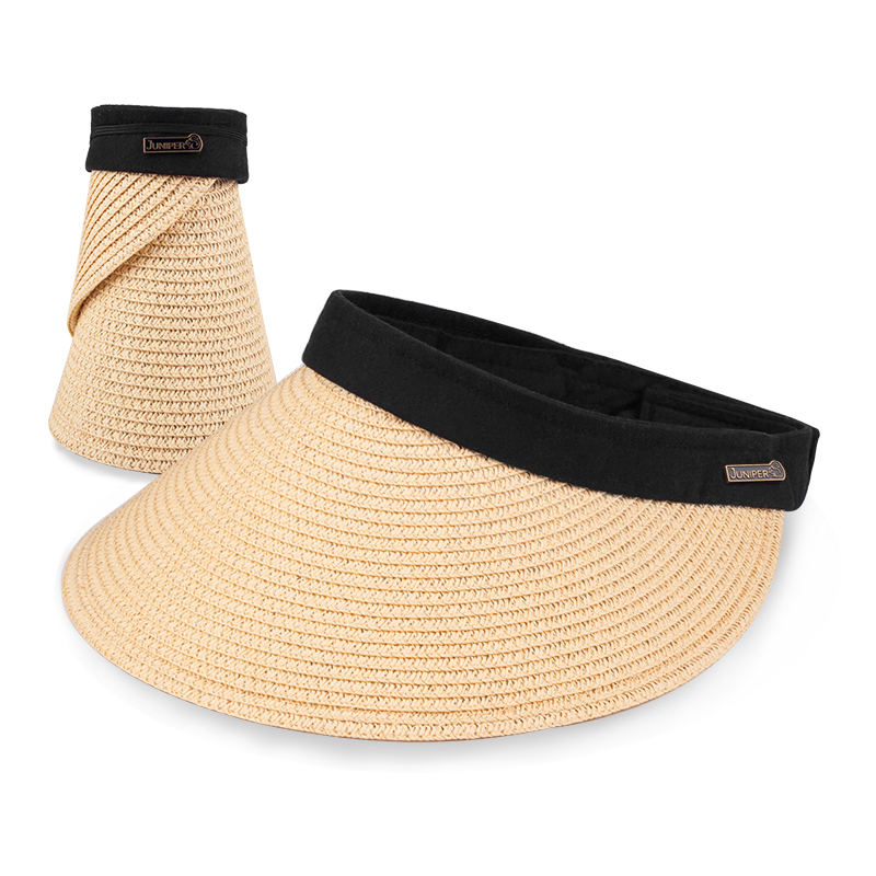 Topi Visor Matahari dari Jerami Kustom Premium dengan Bagian Atas Terbuka dan Perlindungan UV, Dapat Dilipat, Dilengkapi Ikat Kepala dari Jerami untuk Musim Semi dan Musim Panas, serta Cocok untuk Perjalanan Luar Ruangan, Topi Bisbol Profesional dengan Bordir Logo Kustom untuk Pemakaian Sehari-hari dan Aktivitas di Luar Ruangan