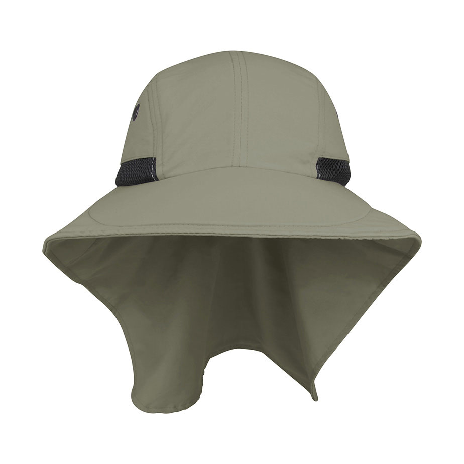 Premium Custom Promotional Lightweight Nylon Wide Brim Flap Cap Model J7213A High-Performance UV Protection Sun Hat for Men Outdoor Hiking Fishing Exploration