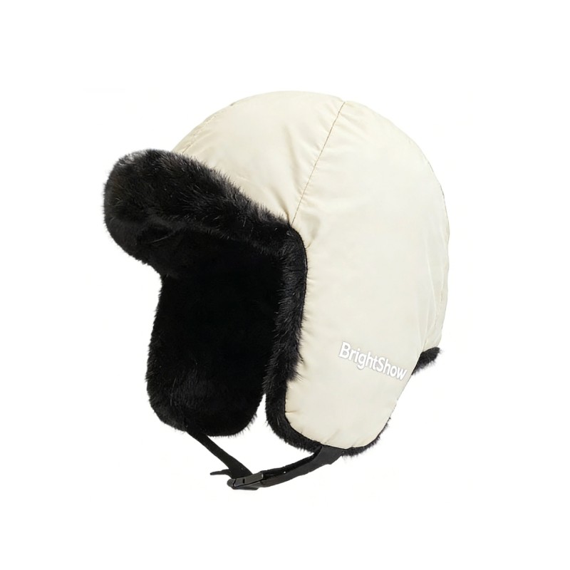 Bonnet oushanka d’hiver coupe-vent et chaud haut de gamme personnalisé à bord flexible, avec broderie sur mesure du logo, pour usage quotidien et activités en extérieur