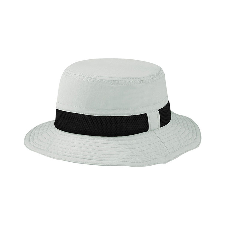 Premium Custom J7224 Bucket Hat s širokim crnim medenim mrežnim trakom, prekrivenom, šivom, prozračnom sunčanom kapuljačicom za planinarenje i promotivni brend