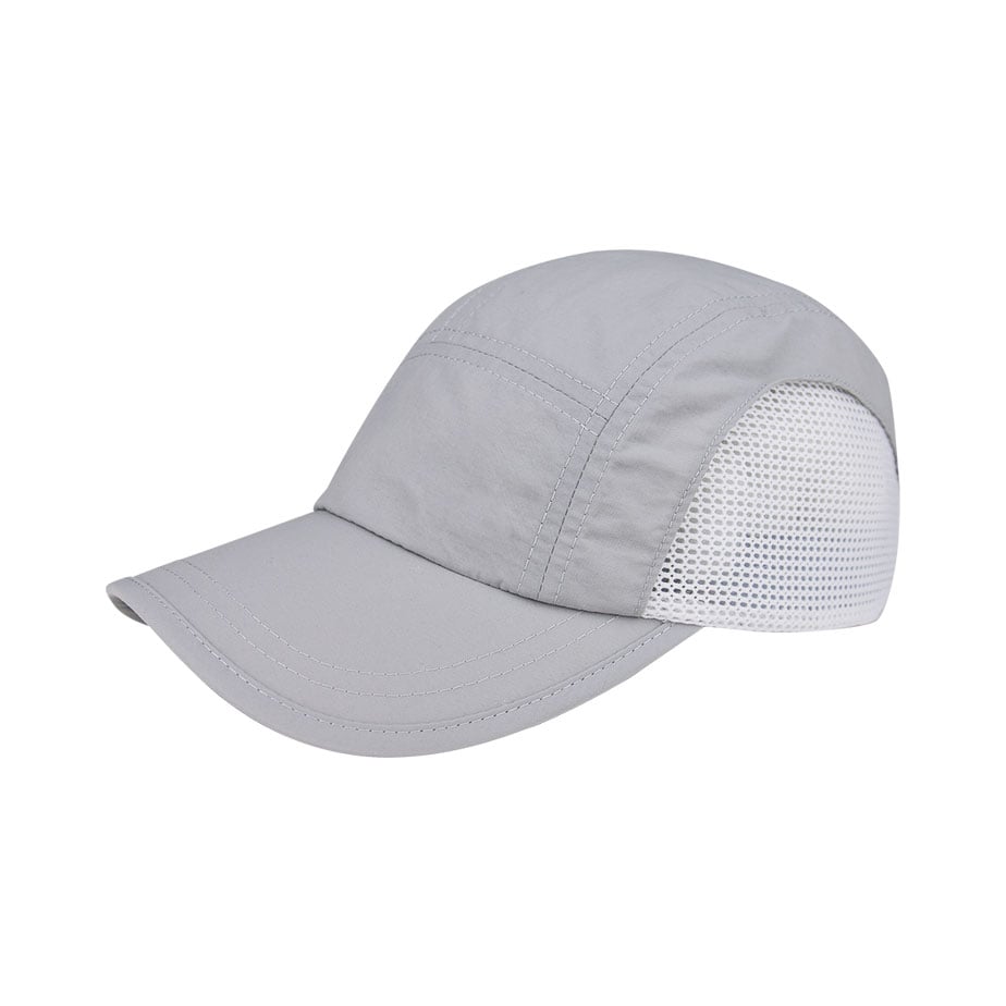 Premium Custom J7254 Unstructured Lightweight Running Cap with Breathable Wide-Hole Mesh Panels Packable Outdoor Sports Hat Adjustable Snap Closure for Hiking Travel Team Uniforms and Promotional Branding