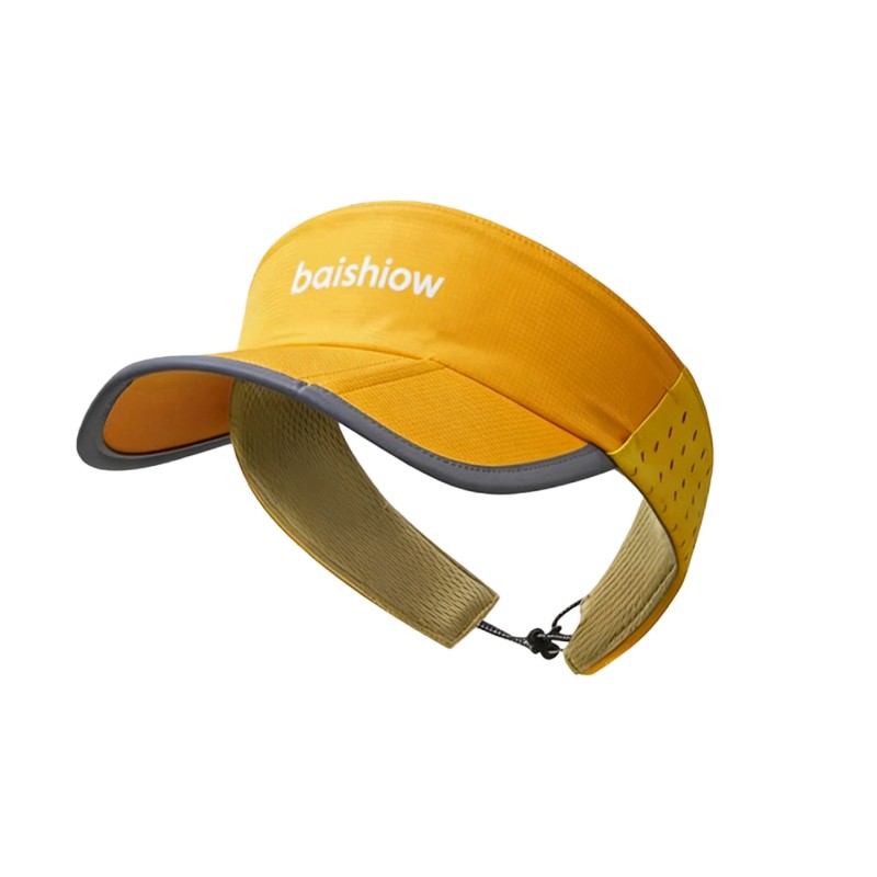 Visiera sportiva professionale per baseball, premium personalizzata, ad asciugatura rapida, pieghevole in 3 parti con cordoncino regolabile, cappellino da baseball professionale con ricamo del logo personalizzato per uso quotidiano e attività all'aperto