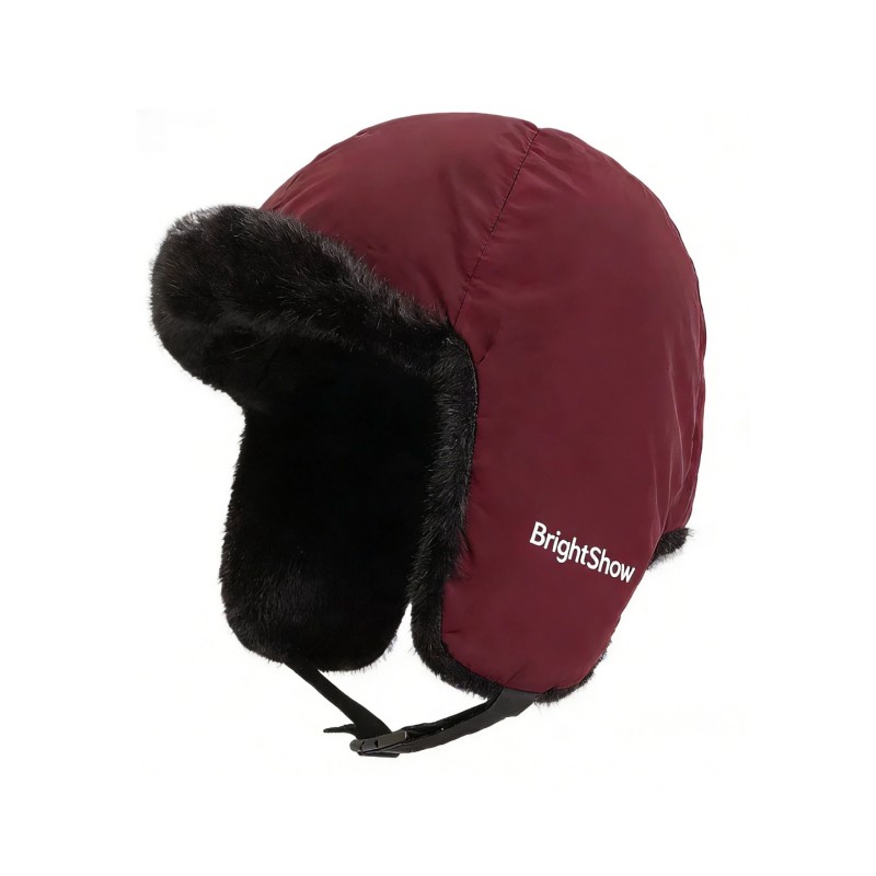 Bonnet oushanka d’hiver coupe-vent et chaud haut de gamme personnalisé à bord flexible, avec broderie sur mesure du logo, pour usage quotidien et activités en extérieur