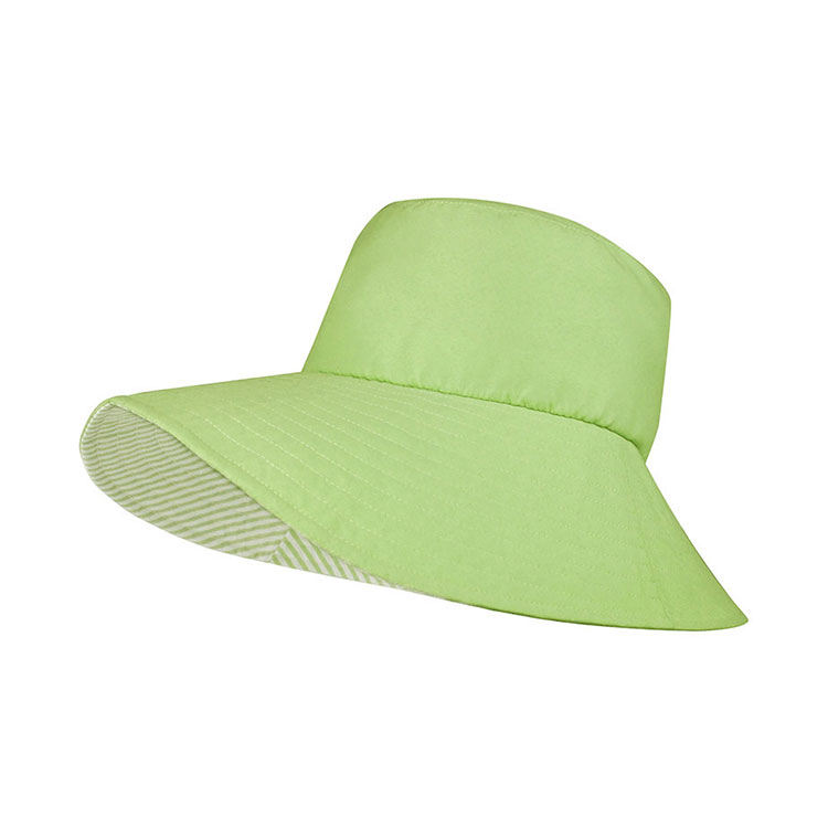 Premium Custom J7246 Reversible Wide-Brim Sun Hat with Striped Interior Lining Breathable Cotton Canvas Garden Hat with Stitched Brim for Gardening Travel and Promotional Branding