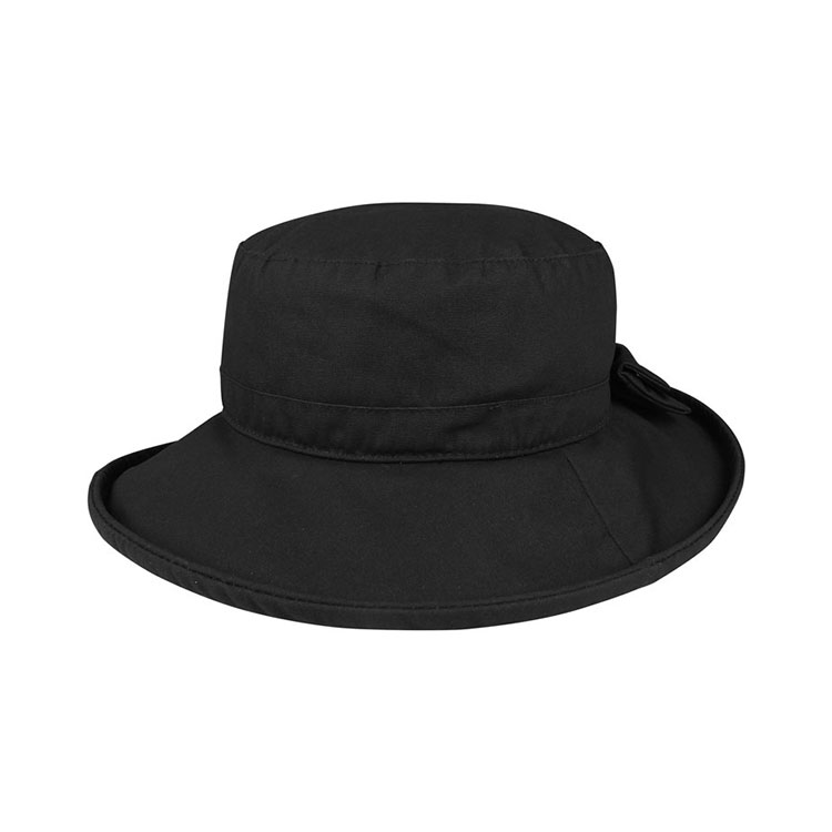 Premium Custom J9704 Structured Bucket Sun Hat s tkaninom Bow Accent Wide Brim Cotton Canvas Outdoor Cap s valjanih obruča za Country Style Travel i promotivni branding