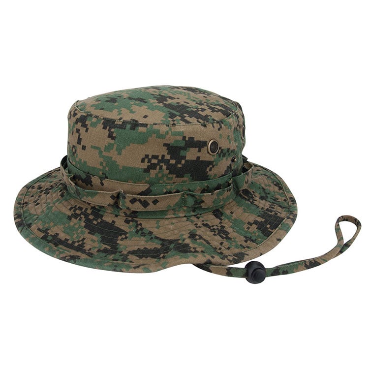 Premium Custom 9013A Multi-Camouflage Snap-Brim Boonie Hat with Foliage Loops and Mesh Vents Ripstop Outdoor Tactical Cap for Hunting Outdoor Work and Promotional Branding