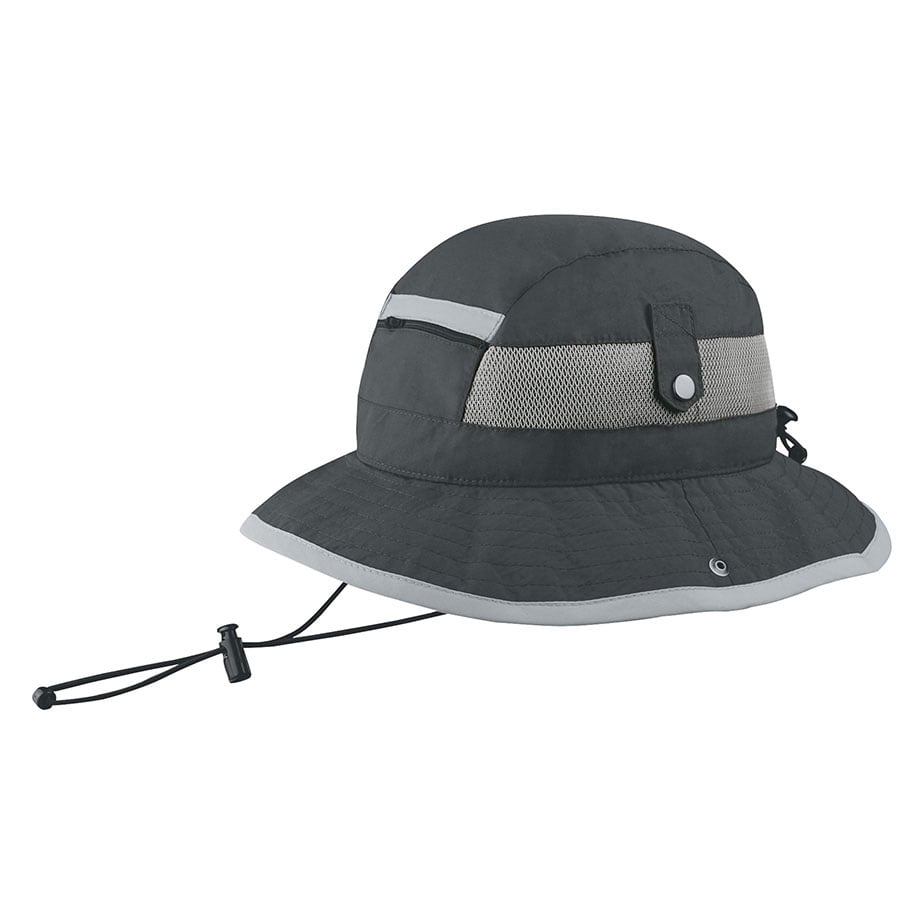 Premium Custom Promotional J7225 Mesh Ventilated Nylon Wide Brim Flap Cap UPF 50+ Sun Protection Outdoor Hiking Fishing Hat with Adjustable Draw Cord and Neck Flap Branded Athletic Headwear