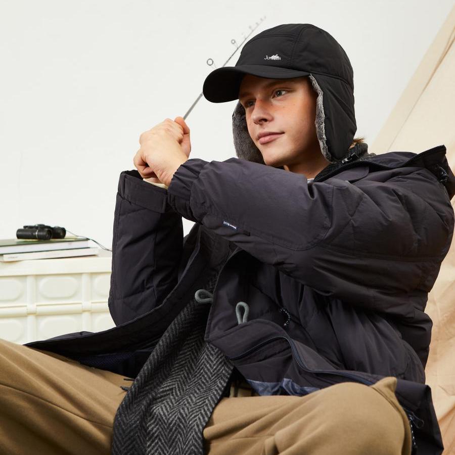 Chapeau de trappeur en laine chaud et coupe-vent d’hiver haut de gamme personnalisé, avec broderie sur mesure du logo, pour usage quotidien et activités en extérieur