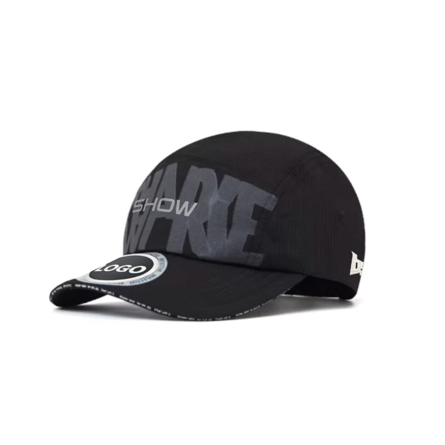 Casquette de baseball sportive premium personnalisée, non structurée, à 5 panneaux, avec impression numérique personnalisée, étiquette en silicone personnalisée et visière sandwich, casquette de baseball professionnelle avec logo personnalisé brodé, idéale pour un usage quotidien et les activités en plein air