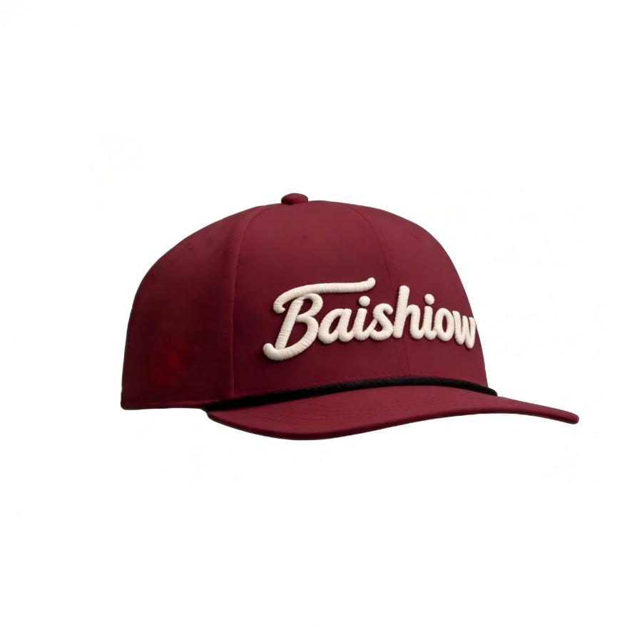Cappellino da baseball professionale premium personalizzato a 5 pannelli, classico e traspirante per sport all'aperto, con ricamo personalizzato e regolabile con corda, adatto al golf e al baseball, con ricamo del logo personalizzato per uso quotidiano e attività all'aperto
