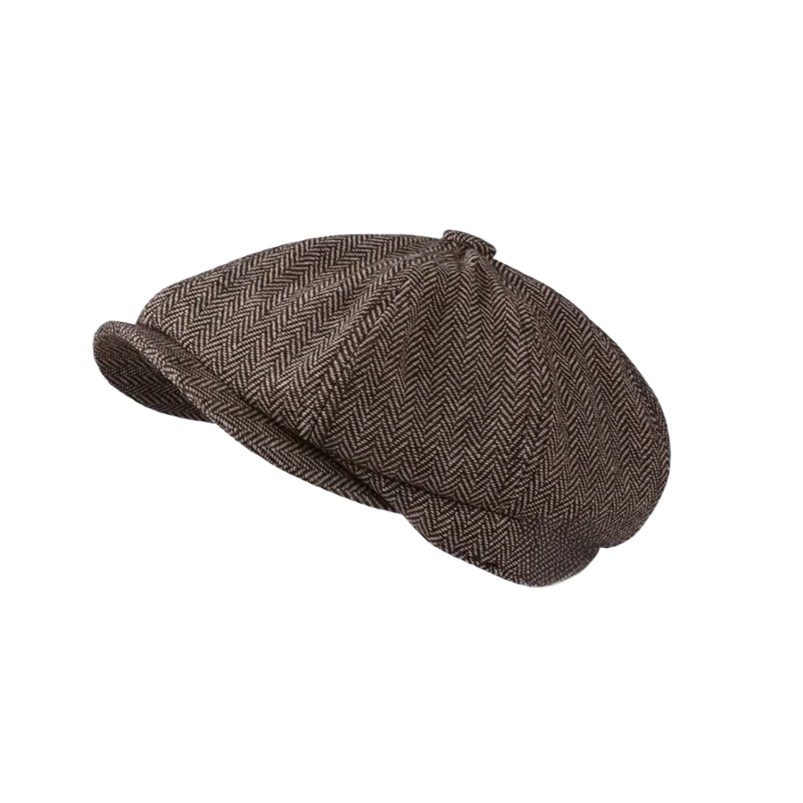 Premium kvalitní britský styl z vlny – osmiúhelníkový čepice typu newsboy (beret) pro profesionály s možností vyšití vlastního loga, vhodná na každodenní nošení i venkovní aktivity
