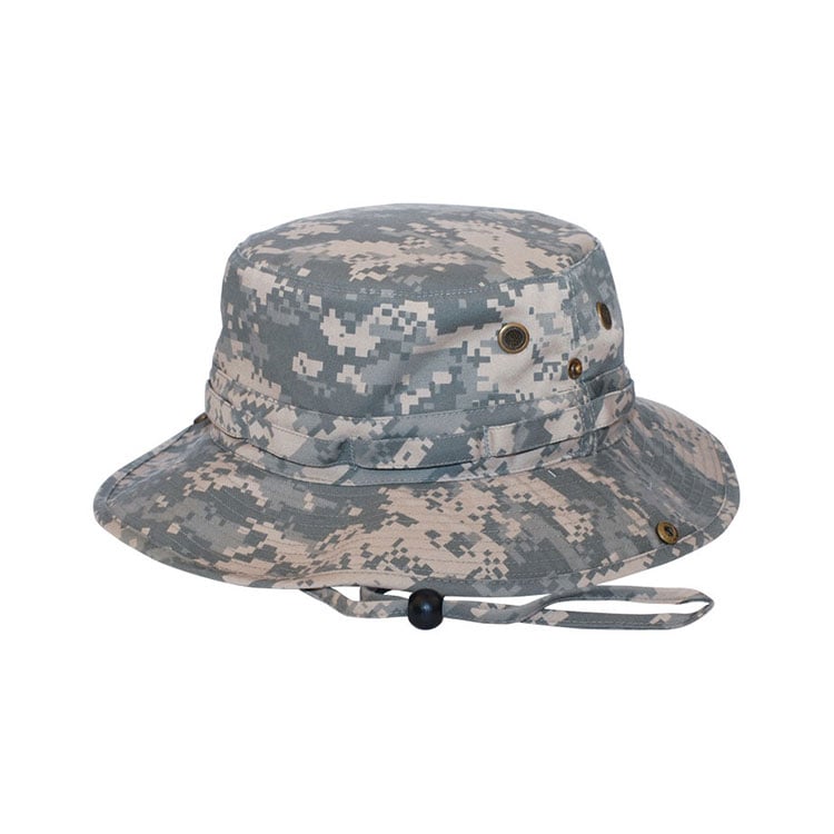 Premium Custom 9013A Multi-Camouflage Snap-Brim Boonie Hat with Foliage Loops and Mesh Vents Ripstop Outdoor Tactical Cap for Hunting Outdoor Work and Promotional Branding