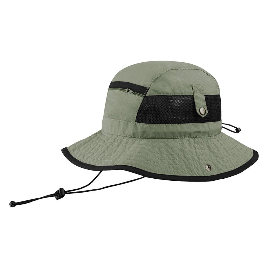 Premium Custom Promotional J7225 Mesh Ventilated Nylon Wide Brim Flap Cap UPF 50+ Sun Protection Outdoor Hiking Fishing Hat with Adjustable Draw Cord and Neck Flap Branded Athletic Headwear