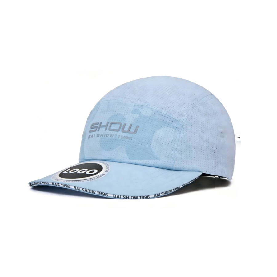 Casquette de baseball sportive premium personnalisée, non structurée, à 5 panneaux, avec impression numérique personnalisée, étiquette en silicone personnalisée et visière sandwich, casquette de baseball professionnelle avec logo personnalisé brodé, idéale pour un usage quotidien et les activités en plein air