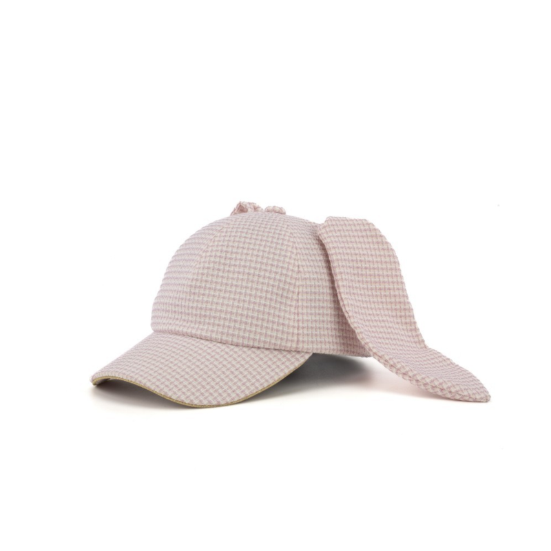 Casquette de baseball personnalisée haut de gamme à 6 panneaux avec bord courbé et calotte structurée, design mignon aux oreilles de lapin, casquette de baseball professionnelle avec logo personnalisé brodé, idéale pour un usage quotidien et les activités en plein air