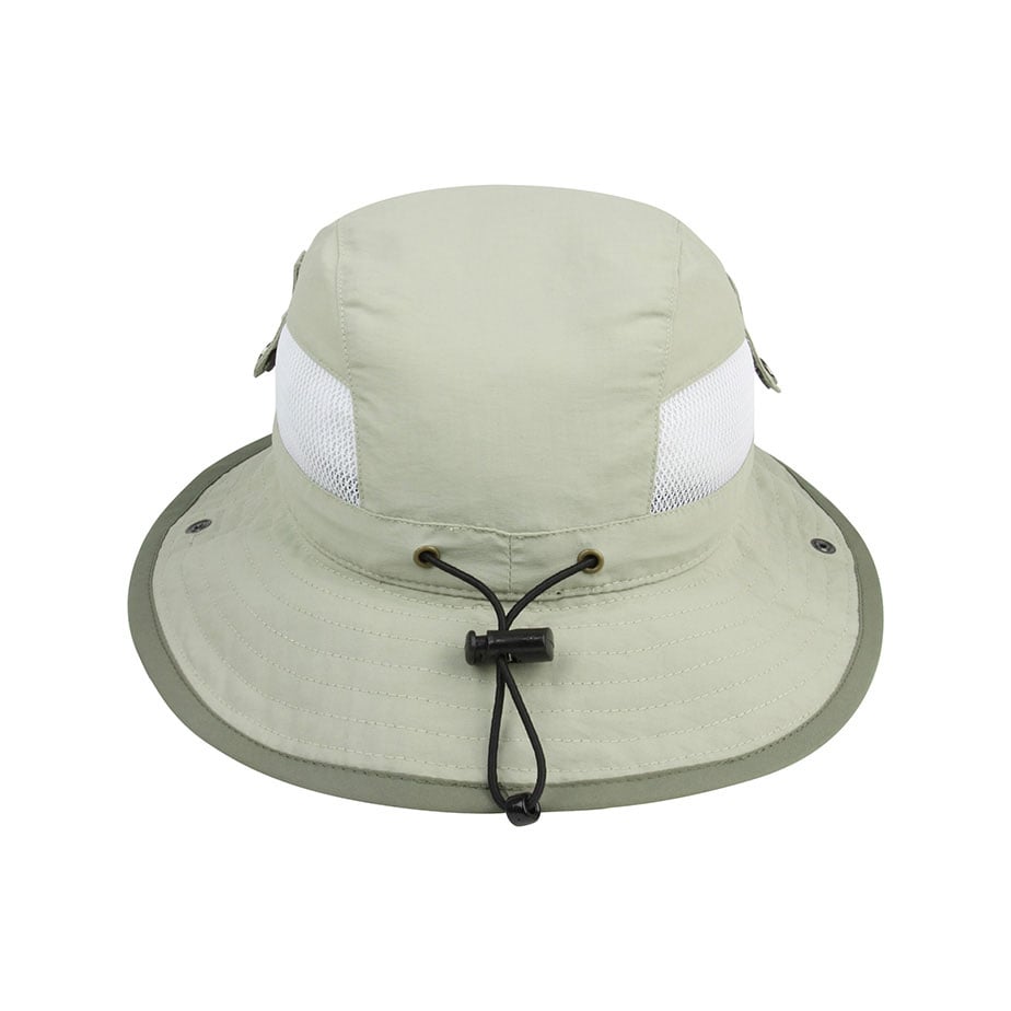 Premium Custom Promotional J7225 Mesh Ventilated Nylon Wide Brim Flap Cap UPF 50+ Sun Protection Outdoor Hiking Fishing Hat with Adjustable Draw Cord and Neck Flap Branded Athletic Headwear