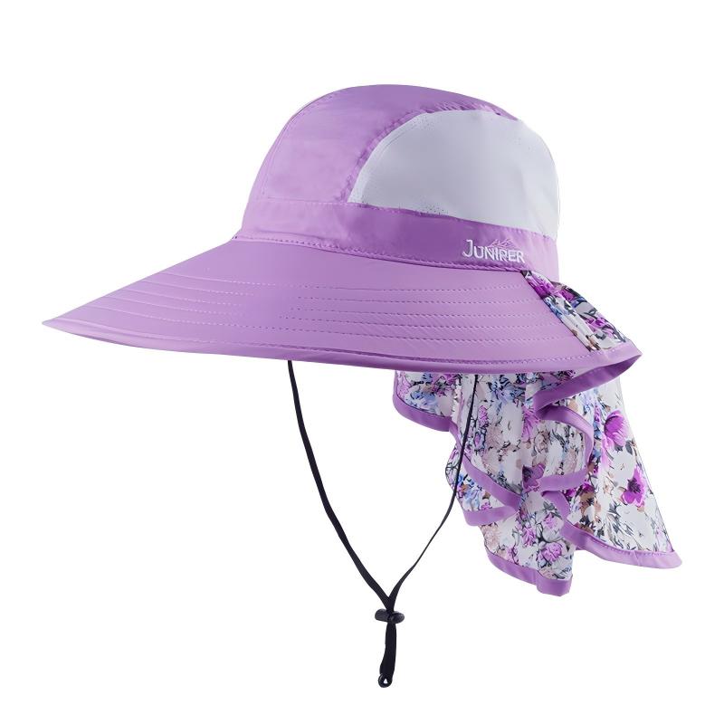 Pălărie de vară premium personalizată cu boruri largi, protecție solară, cu șal pentru gât detașabil și ventilat, precum și cu cordoane ajustabile; pălărie de baseball profesională cu logo personalizat brodat, potrivită pentru utilizare zilnică și activități în aer liber