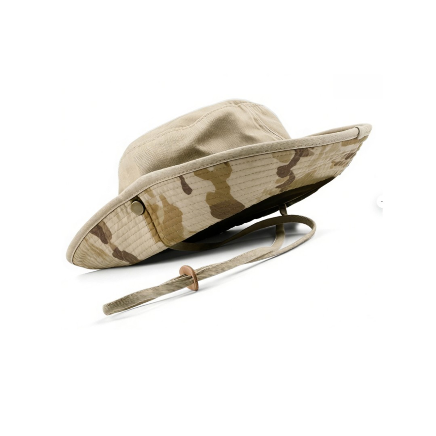 Premium kšiltovka ve stylu boonie bucket hat s kamuflážním barevným blokem a ochranou proti UV záření pro venkovní použití – profesionální baseballová čepice s individuálním vyšitým logem pro každodenní nošení i venkovní aktivity