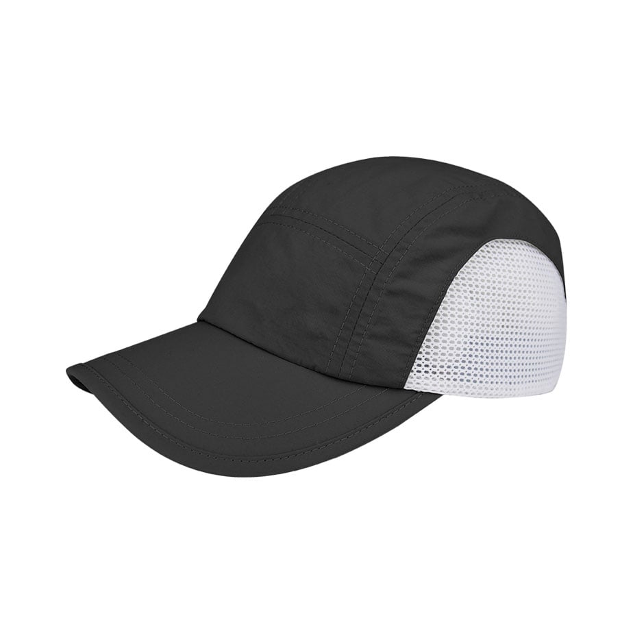 Premium Custom J7254 Unstructured Lightweight Running Cap with Breathable Wide-Hole Mesh Panels Packable Outdoor Sports Hat Adjustable Snap Closure for Hiking Travel Team Uniforms and Promotional Branding