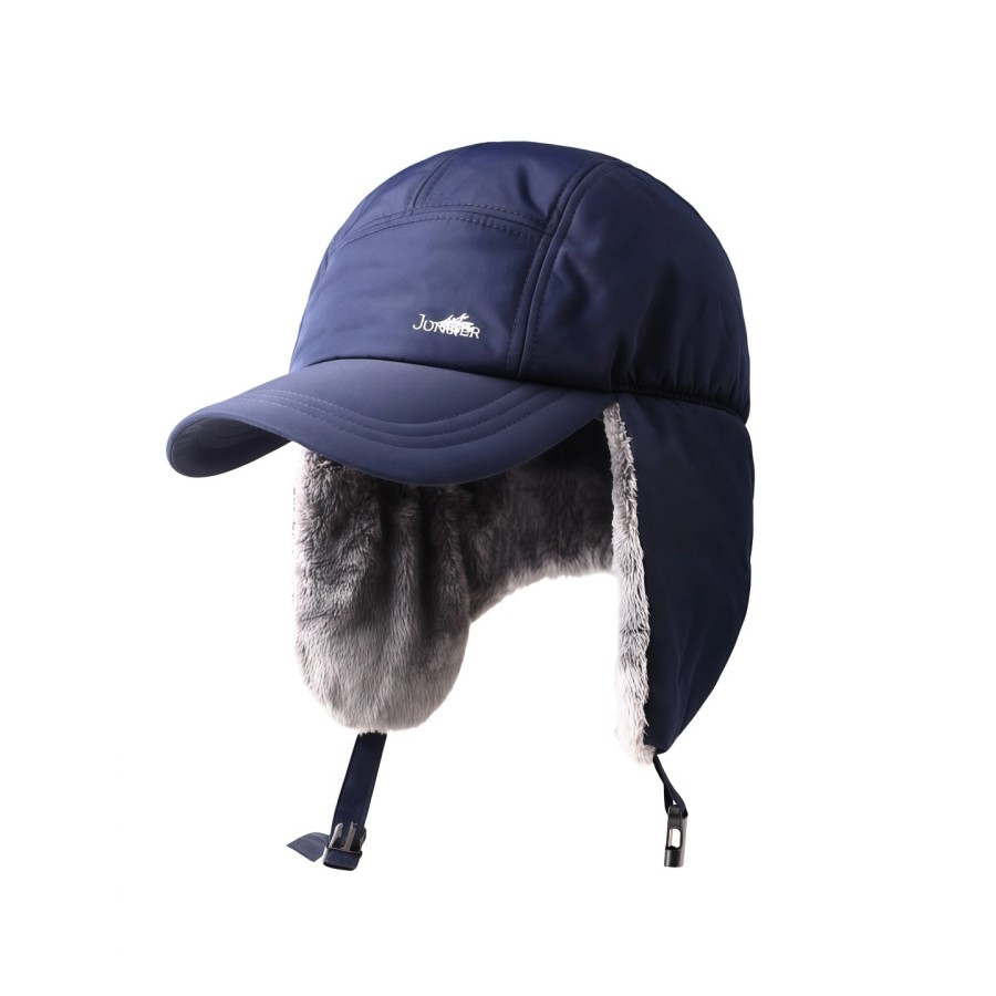 Chapeau de trappeur en laine chaud et coupe-vent d’hiver haut de gamme personnalisé, avec broderie sur mesure du logo, pour usage quotidien et activités en extérieur