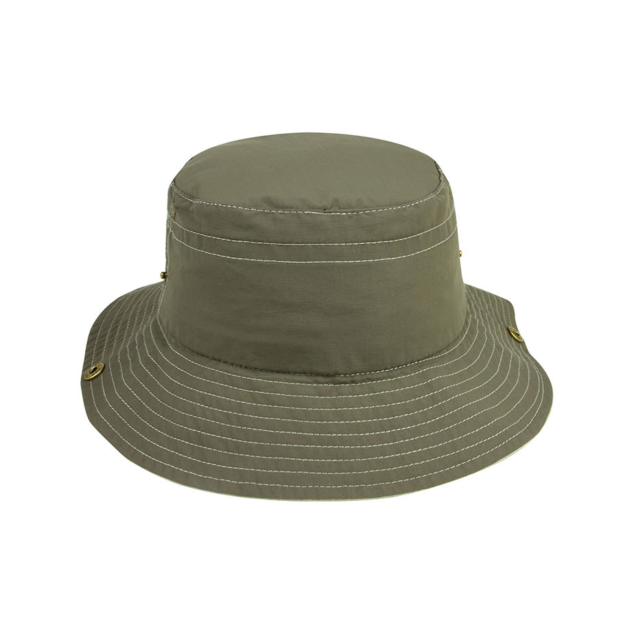 Premium Custom J7223 Taslon UV Bucket Hat with Side Snaps UPF 50+ Water-Repellent Outdoor Sun Hat with Adjustable Chin Cord for Hiking Fishing Travel