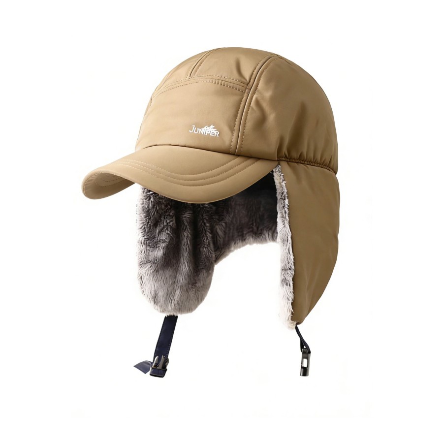 Chapeau de trappeur en laine chaud et coupe-vent d’hiver haut de gamme personnalisé, avec broderie sur mesure du logo, pour usage quotidien et activités en extérieur