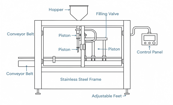 Piston Filling Machine: Features, Working Principle & Applications