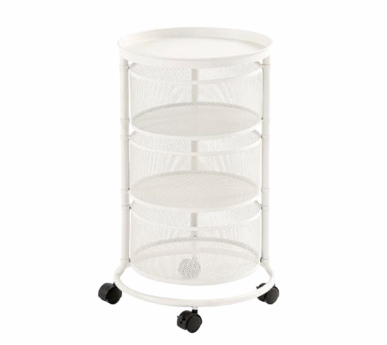 round rolling utility cart
