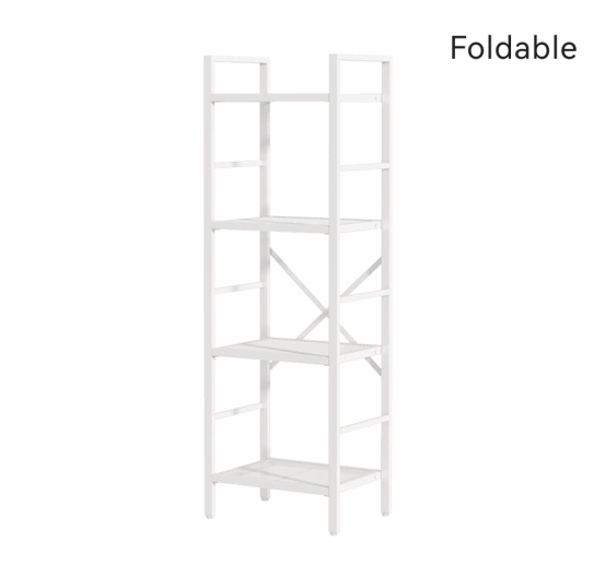 4-layers foldable bookshelf