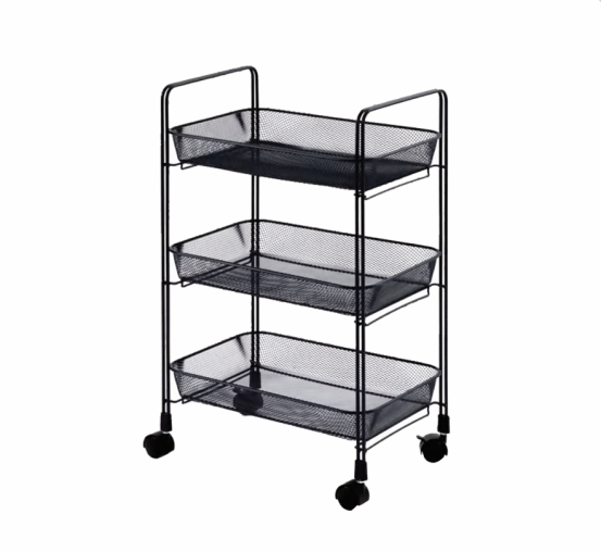 3-layer double wires utility cart
