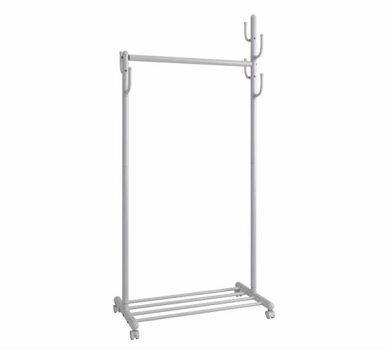 white clothes rack