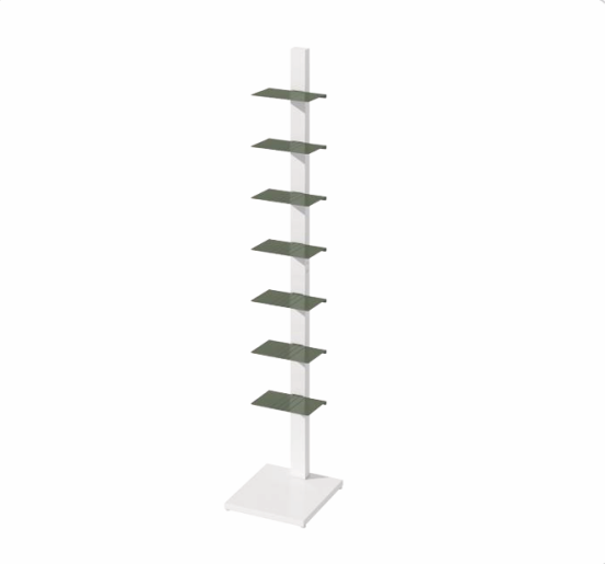 one-sided floating bookcase
